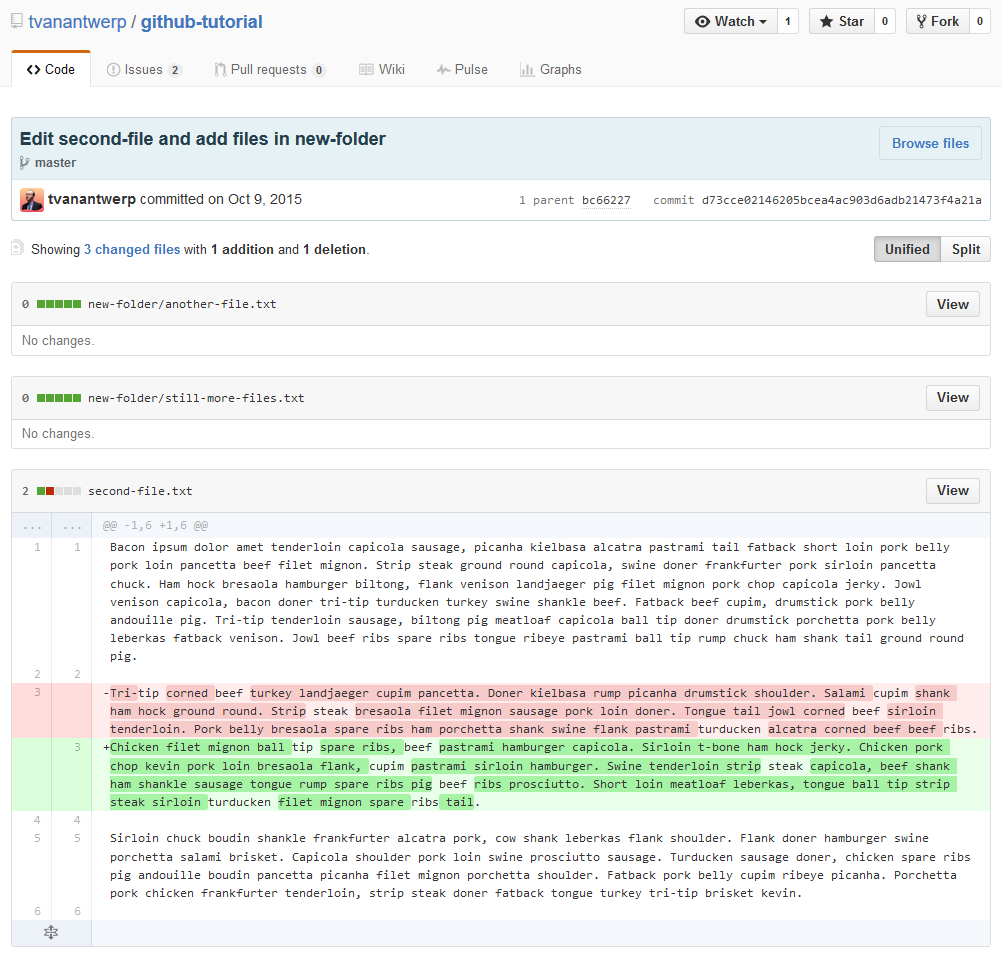 Commit summary